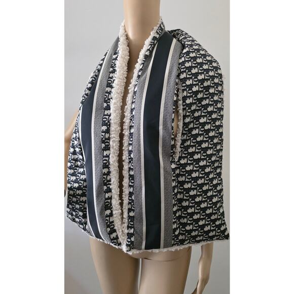 Christian Dior Blue Multicolor Oblique Diorissimo Logo Oversized Scarf - Picture 7 of 10